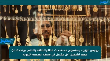 رئيس الوزراء يستعرض مستجدات قطاع الطاقة والذهب ويتحدث عن موعد تشغيل أول مفاعل في محطة الضبعة النووية
